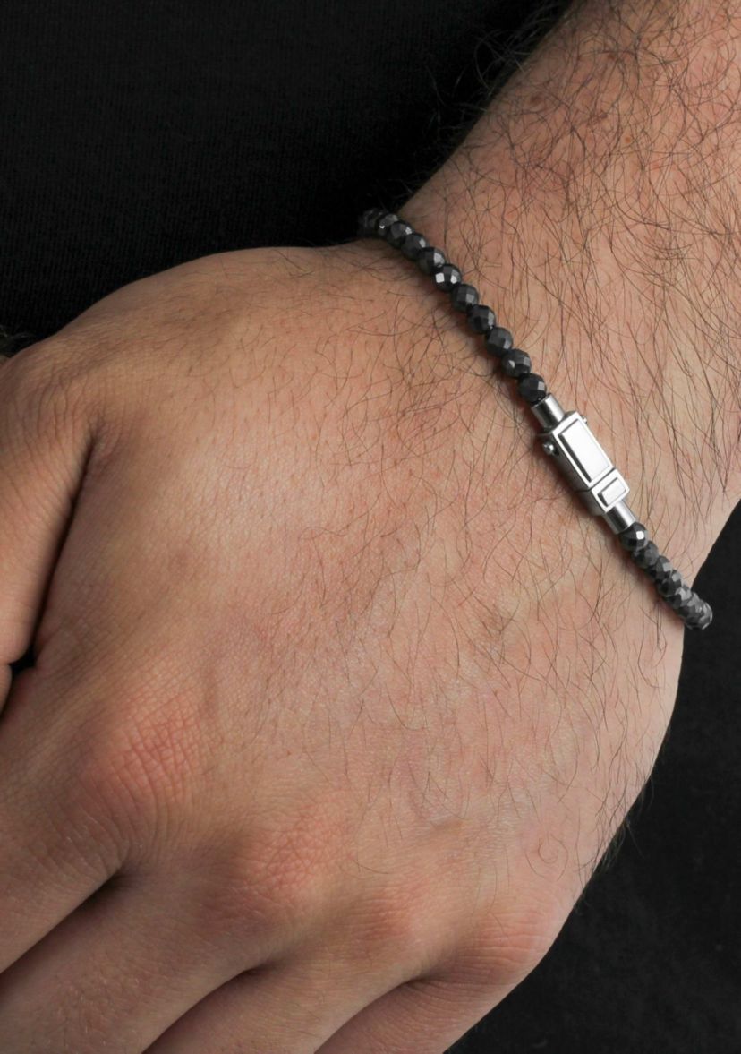 Stainless Steel Hematite Briolette Bracelet
