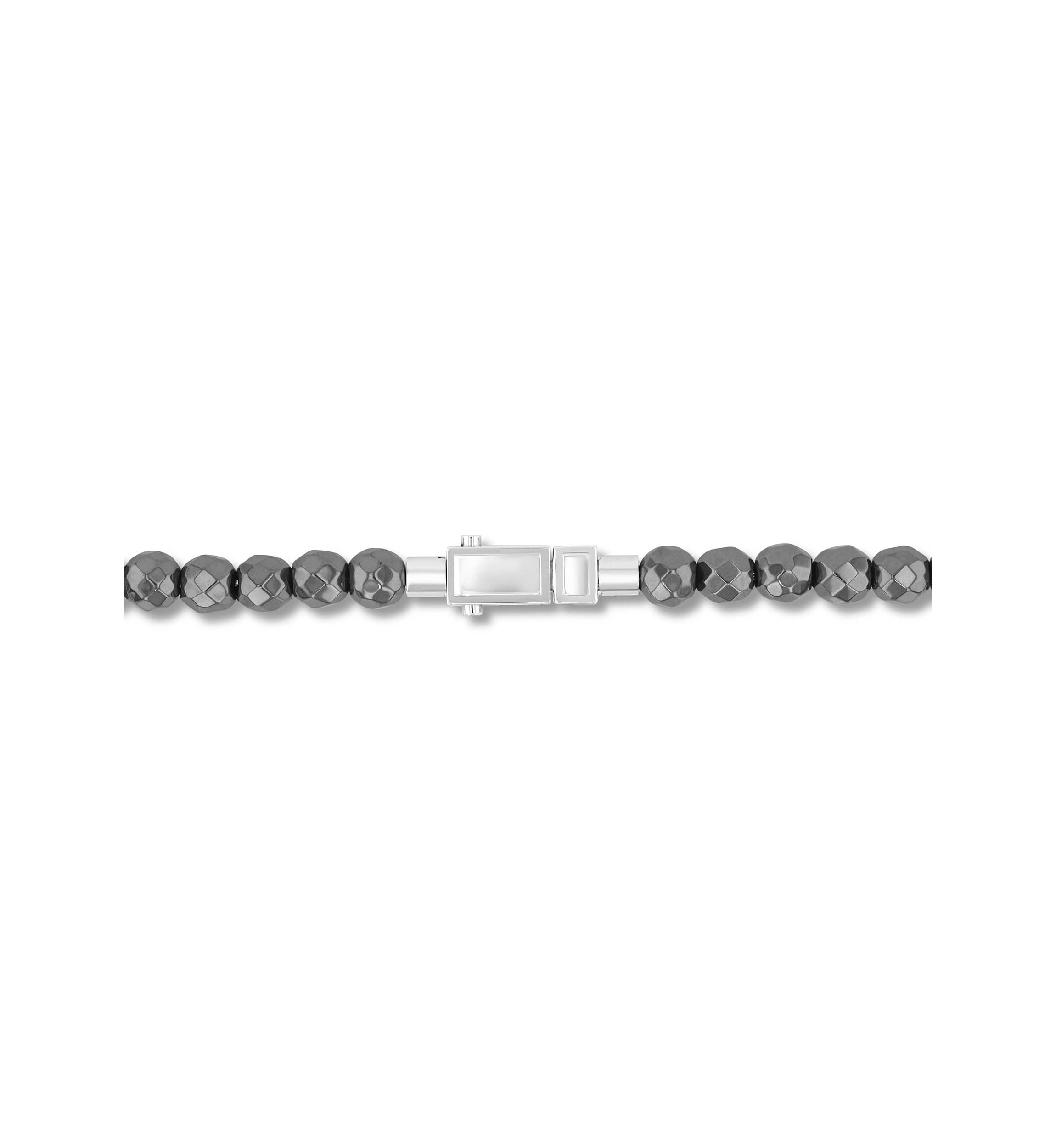 Stainless Steel Hematite 4MM Bead Bracelet
