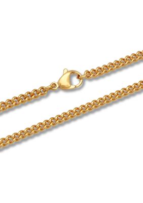 Curb Link Chain Necklace in Gold-Tone Stainless Steel