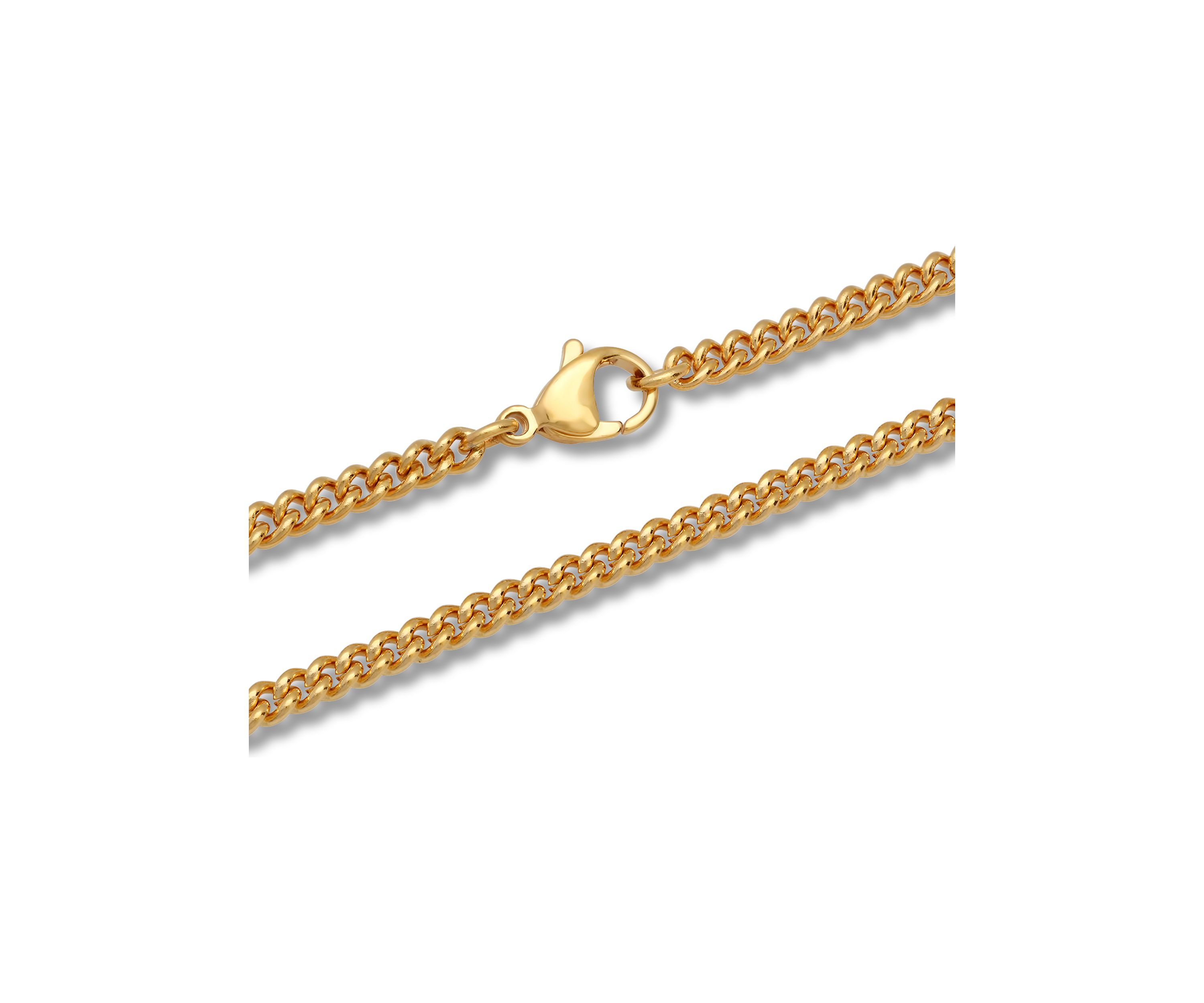 Curb Link Chain Necklace in Gold-Tone Stainless Steel