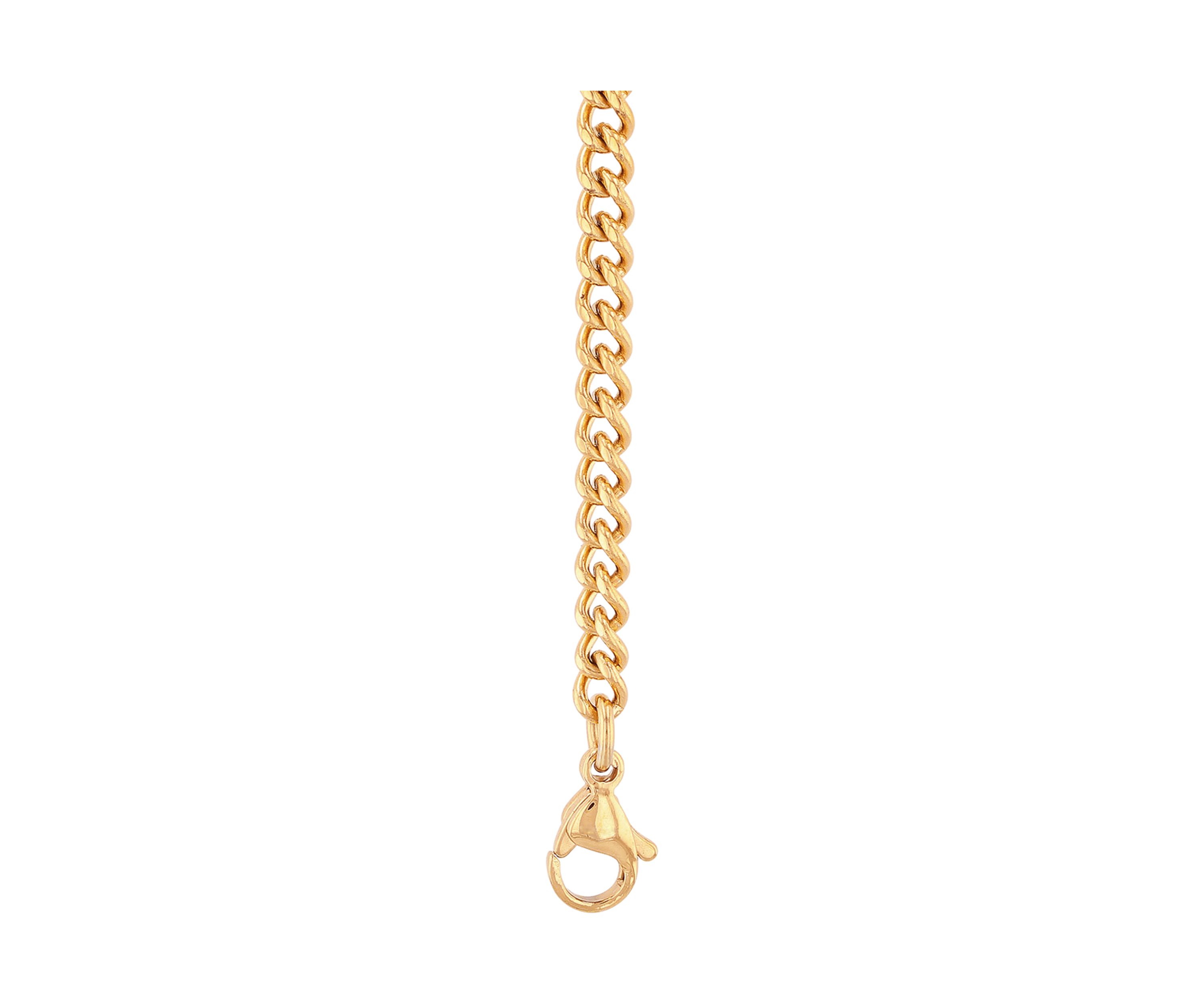 Curb Link Chain Necklace in Gold-Tone Stainless Steel