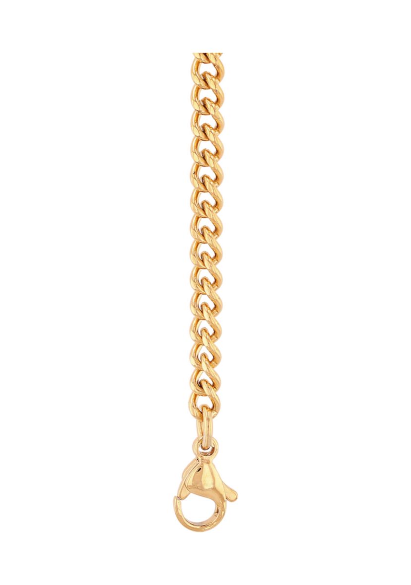Curb Link Chain Necklace in Gold-Tone Stainless Steel