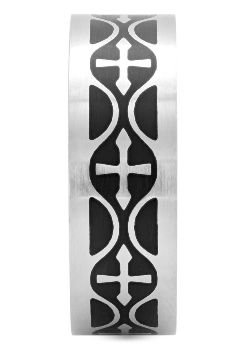Celtic Pattern 8mm Band in Stainless Steel