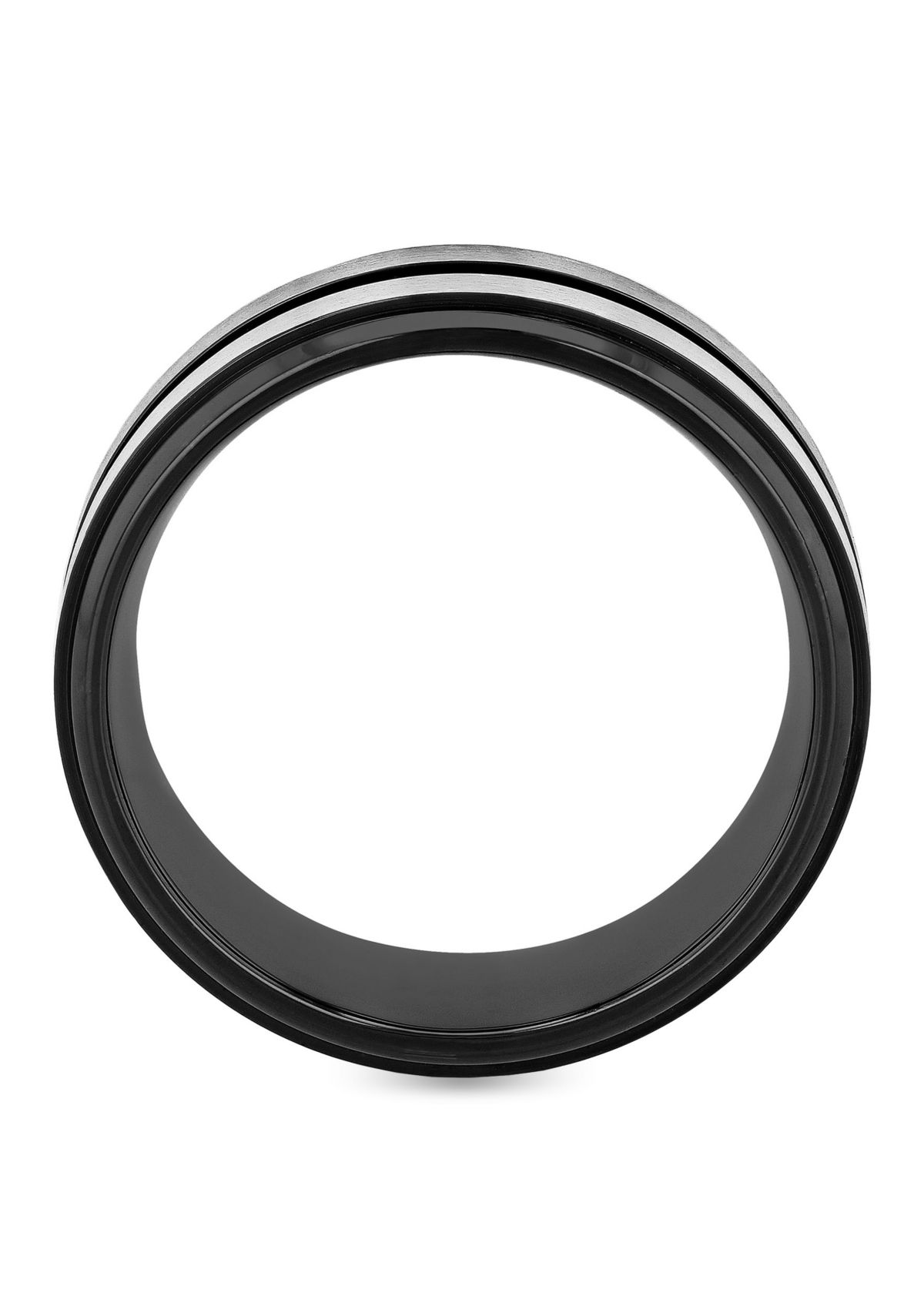 Stripe 8mm Band in Two-Tone Stainless Steel