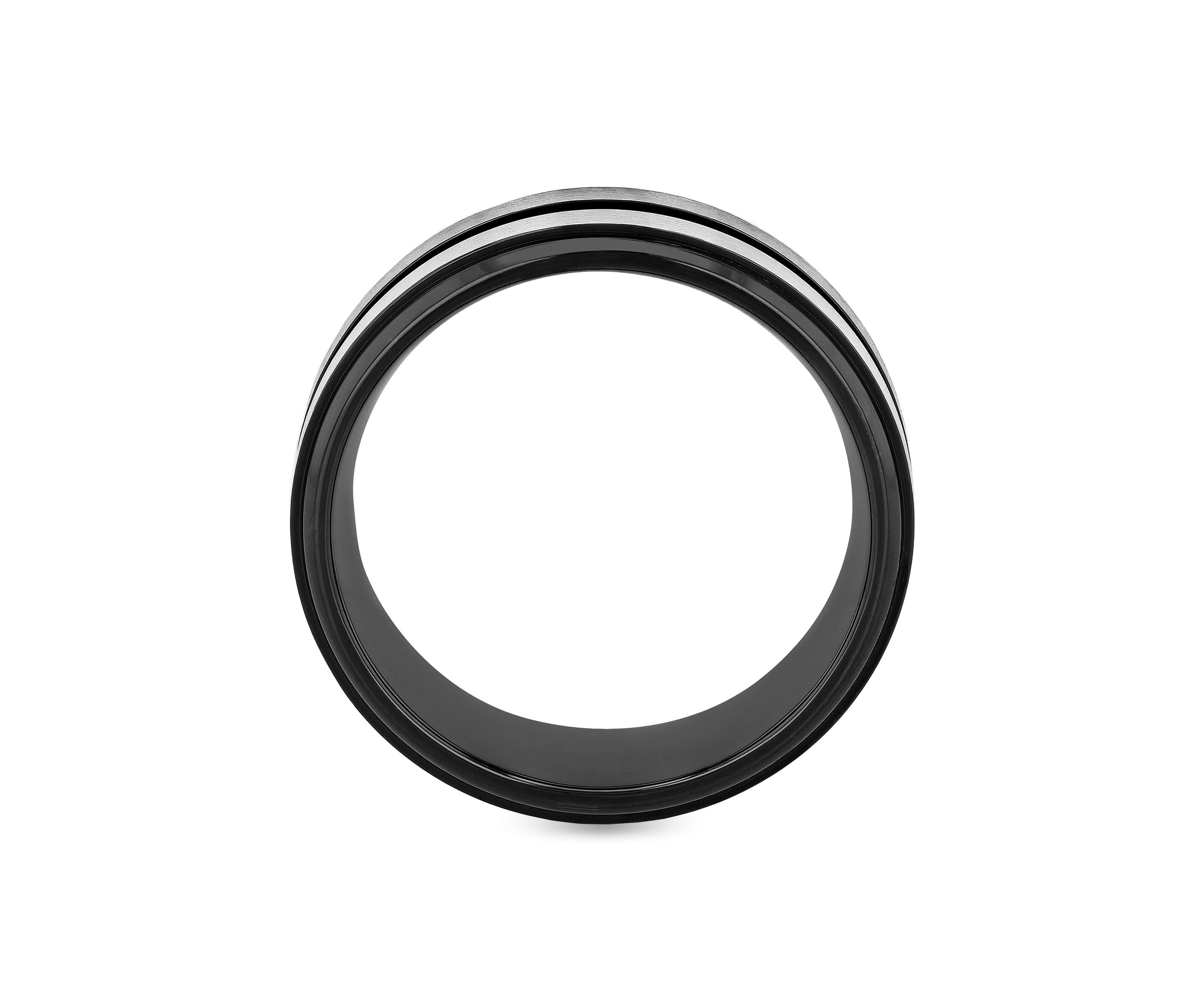 Stripe 8mm Band in Two-Tone Stainless Steel