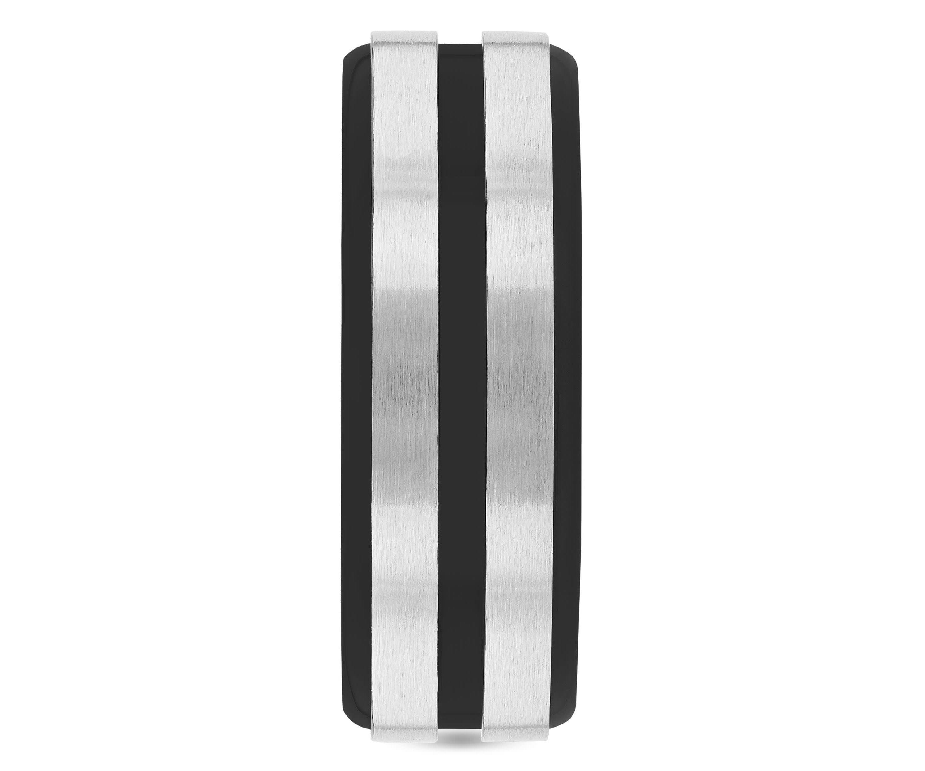 Stripe 8mm Band in Two-Tone Stainless Steel