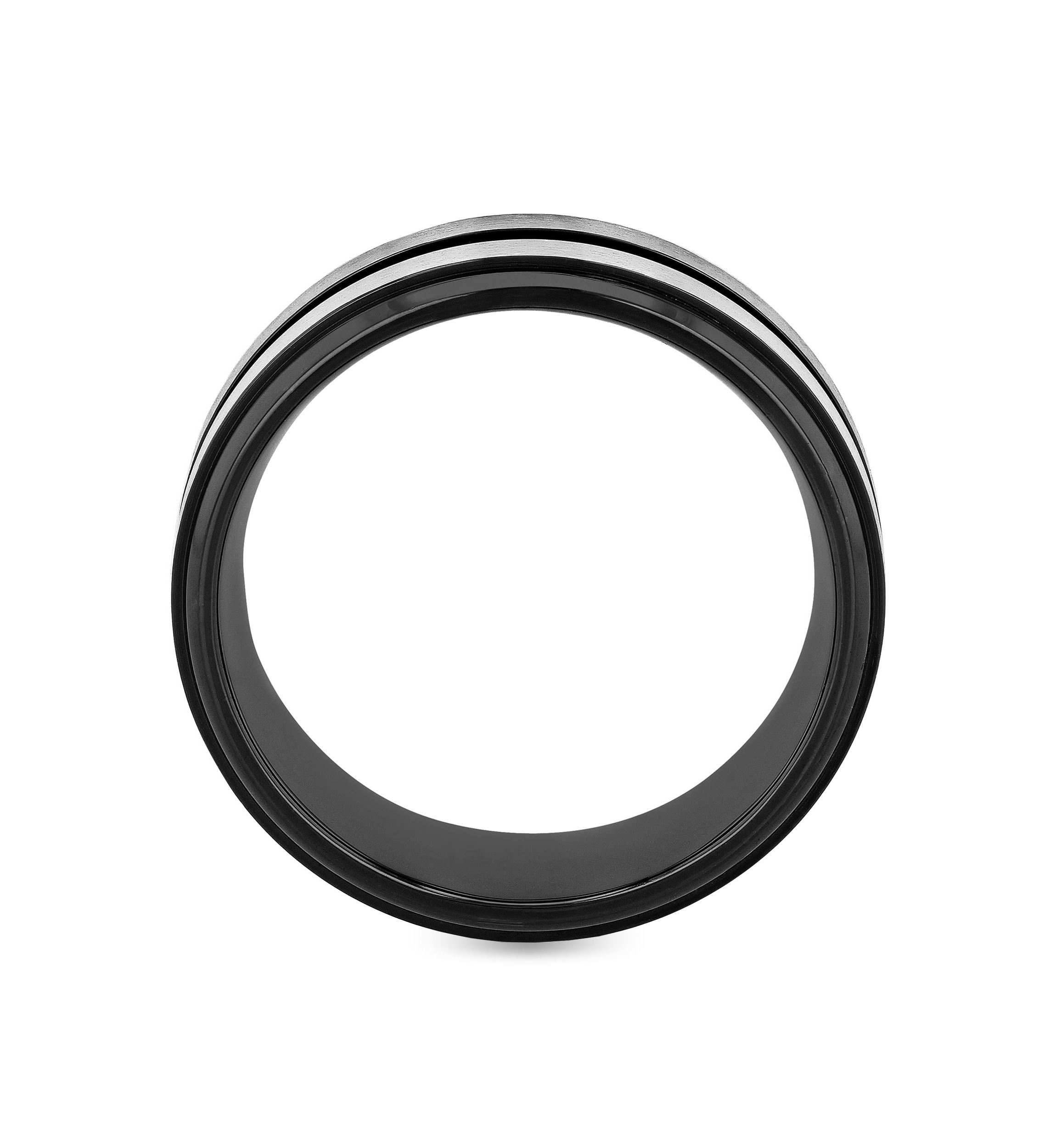 Stripe 8mm Band in Two-Tone Stainless Steel