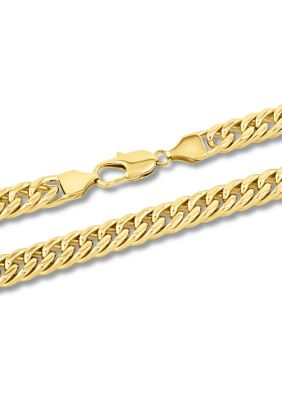 Curb Link Chain Necklace in Gold-Tone Stainless Steel