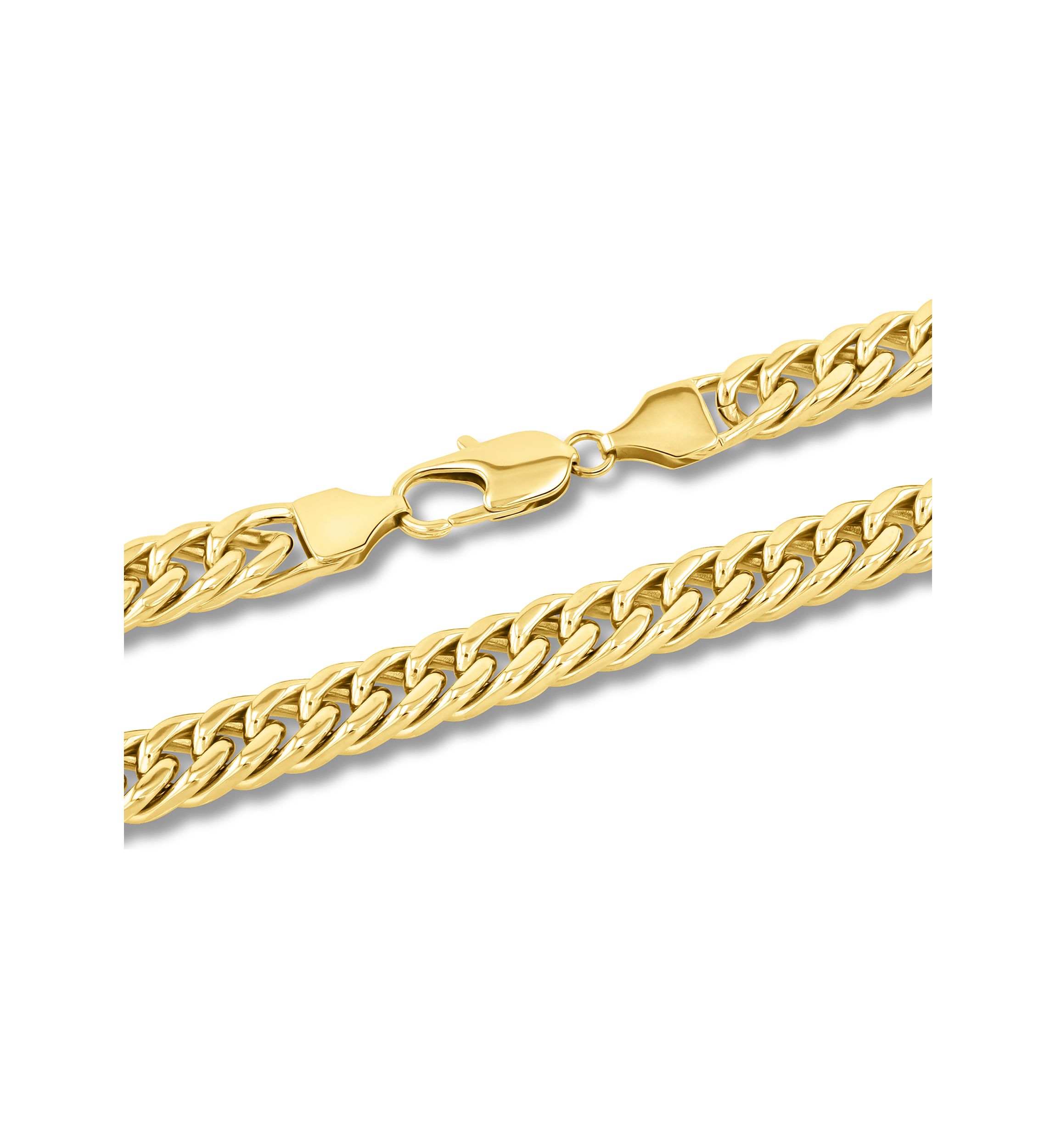 Curb Link Chain Necklace in Gold-Tone Stainless Steel