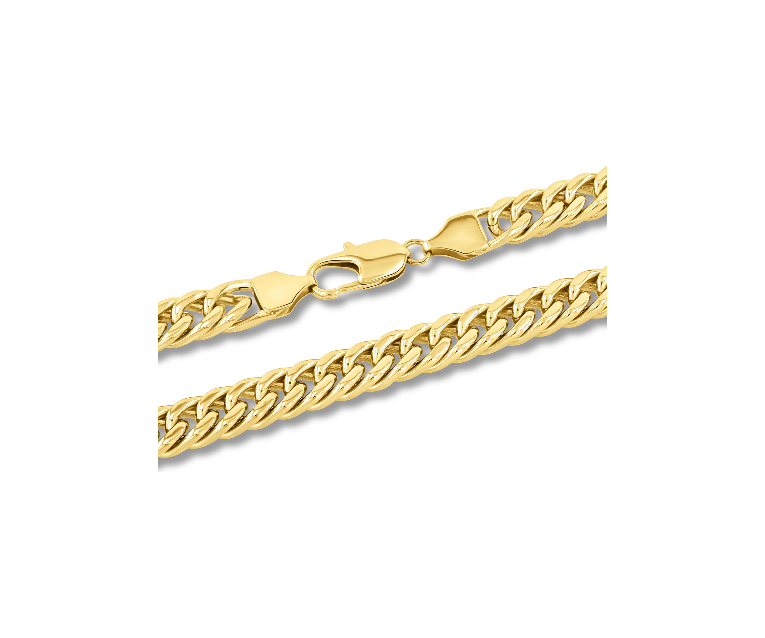 Curb Link Chain Necklace in Gold-Tone Stainless Steel