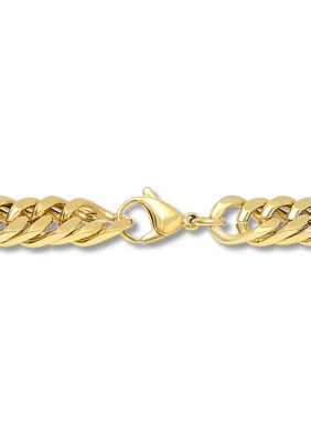 Curb Link Chain Necklace in Gold-Tone Stainless Steel