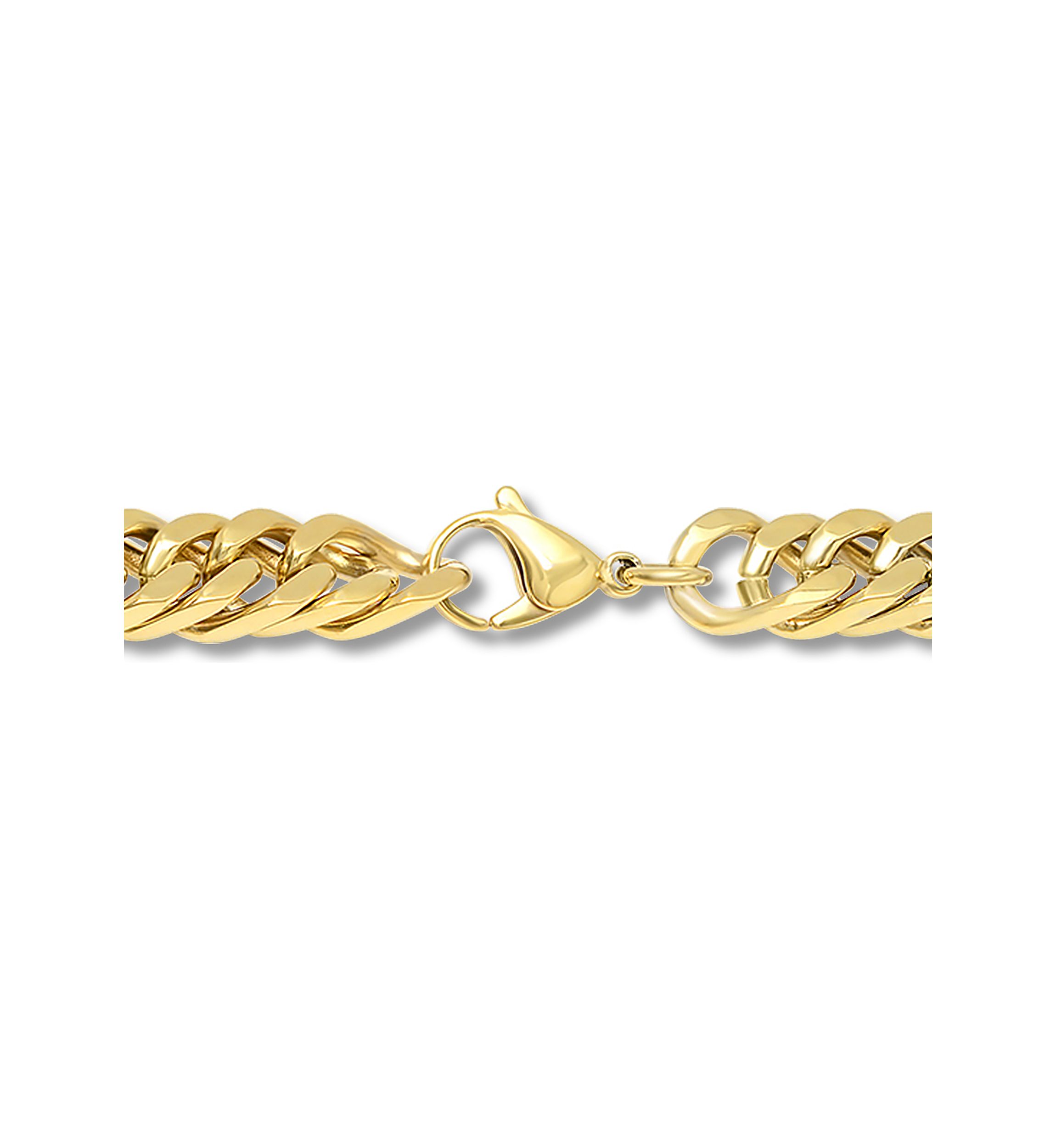 Curb Link Chain Necklace in Gold-Tone Stainless Steel