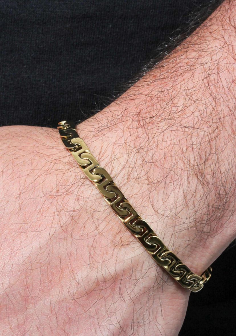 Stainless Steel with Yellow Finish Bracelet