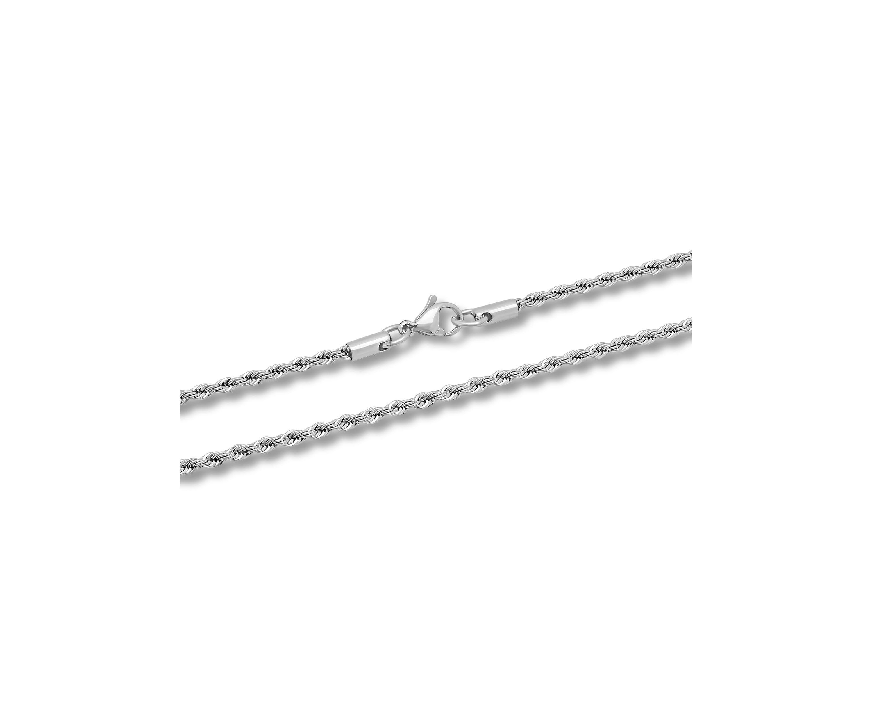 Mens Stainless Steel 24" Rope Chain