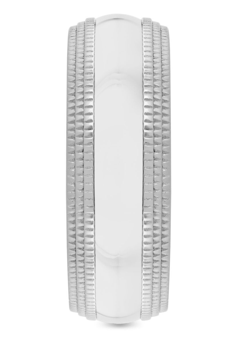 Milgrain 8mm Band in Stainless Steel