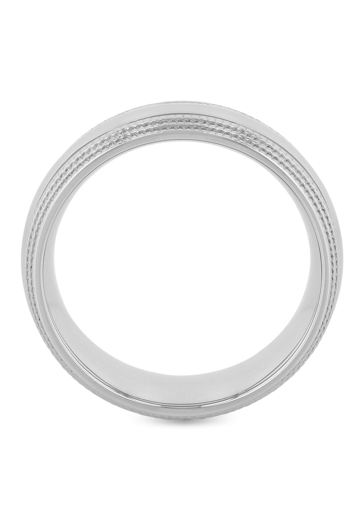 Milgrain 8mm Band in Stainless Steel