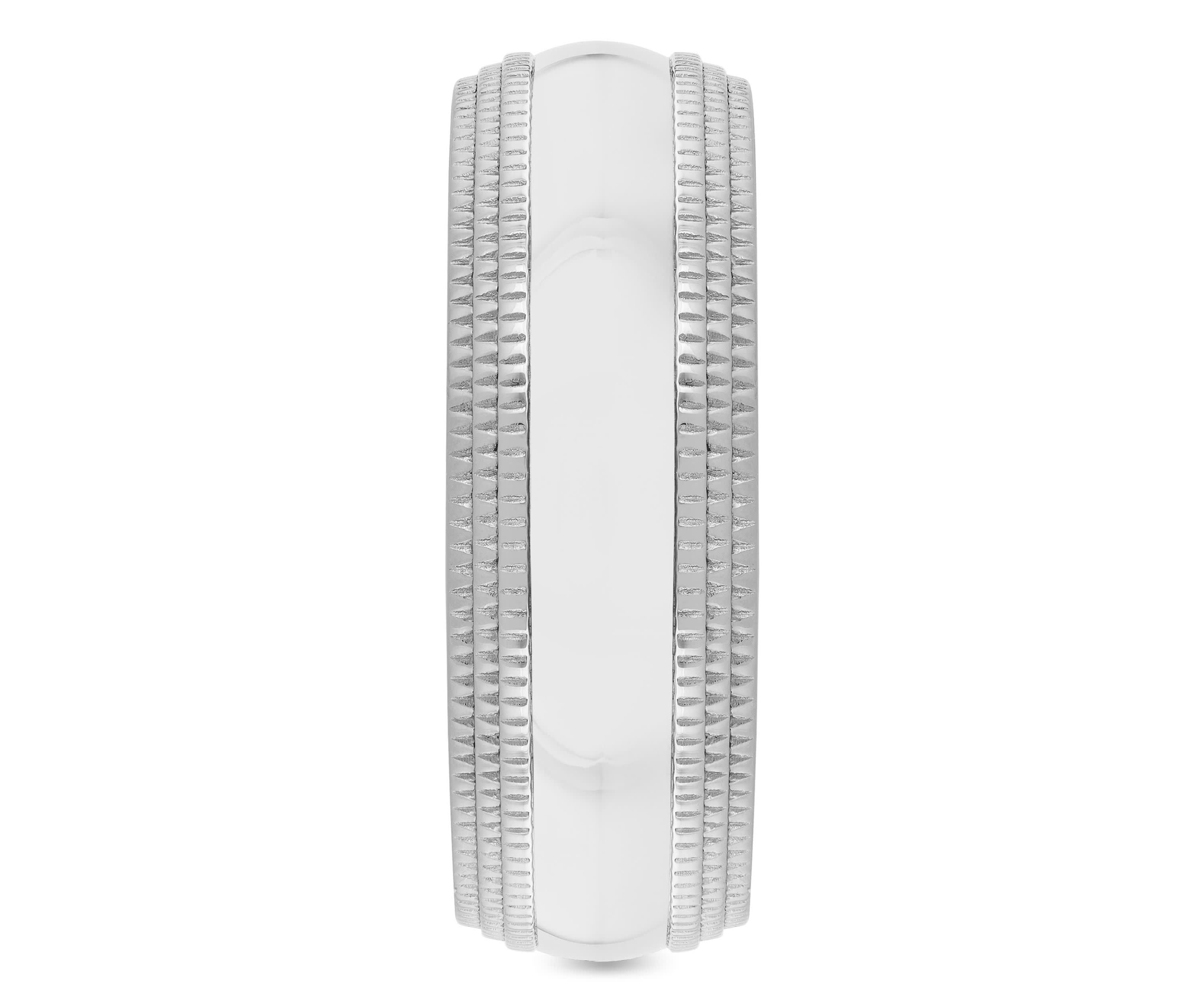 Milgrain 8mm Band in Stainless Steel