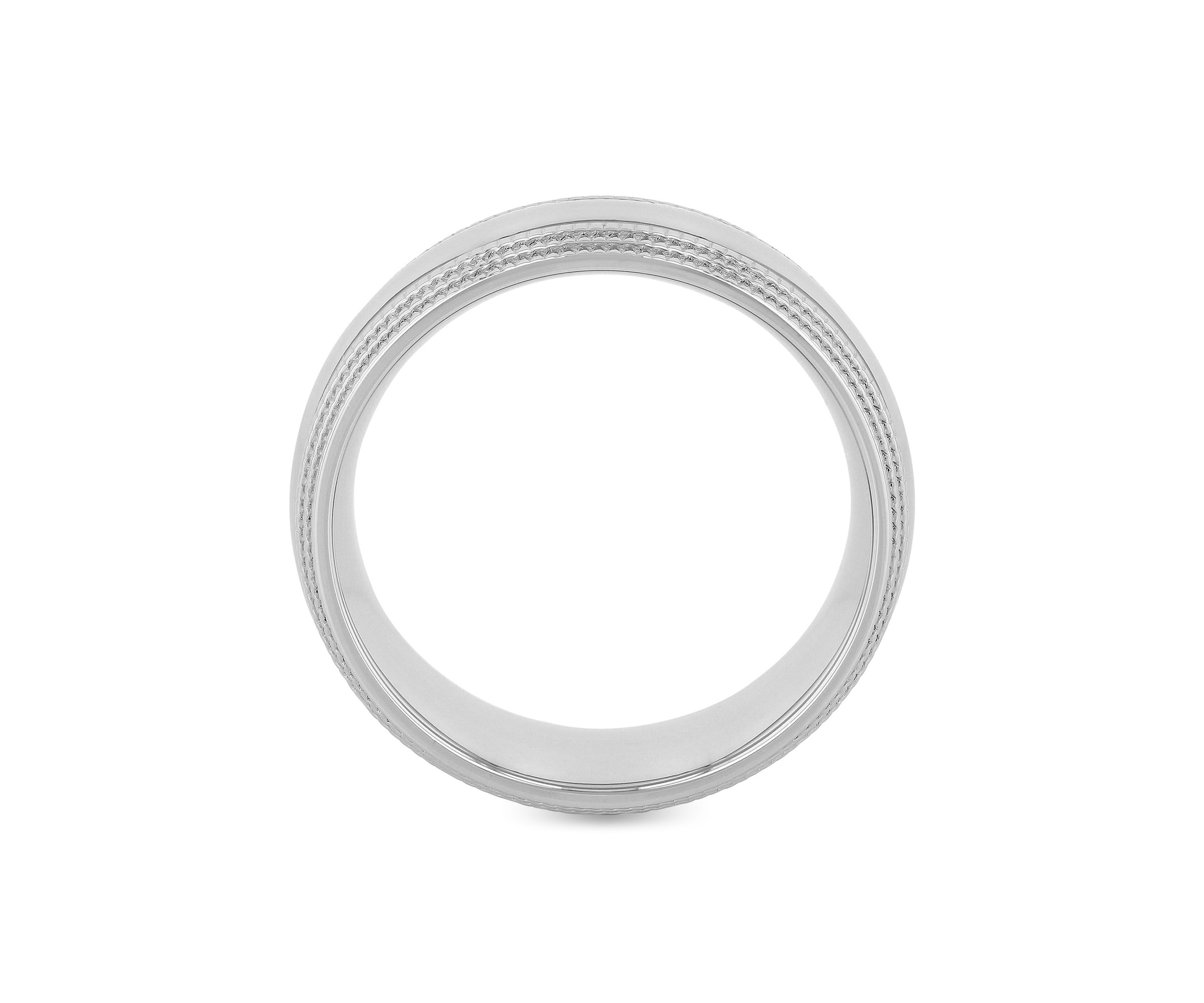 Milgrain 8mm Band in Stainless Steel