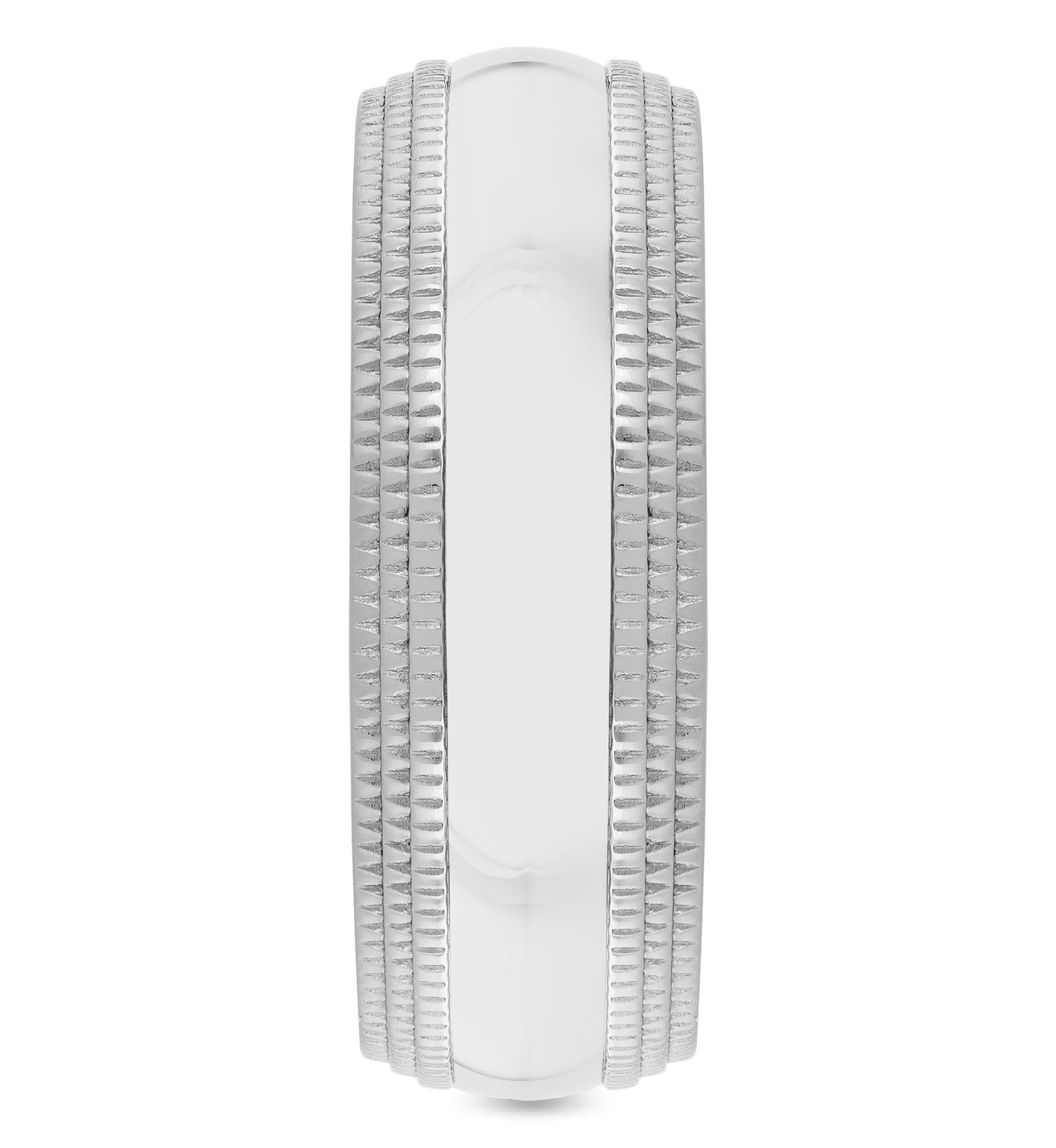 Milgrain 8mm Band in Stainless Steel