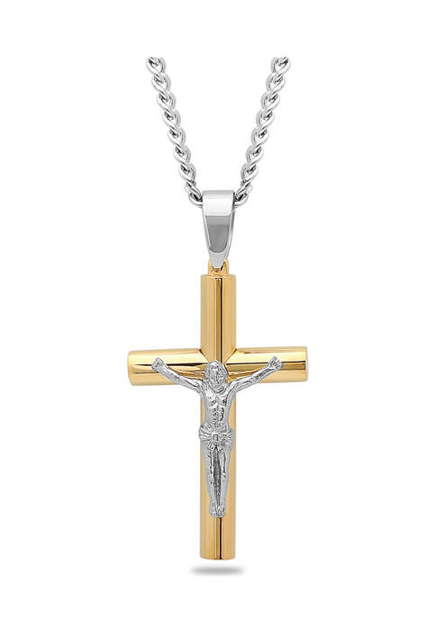 Belk & Co. Rounded Crucifix Pendant Necklace in