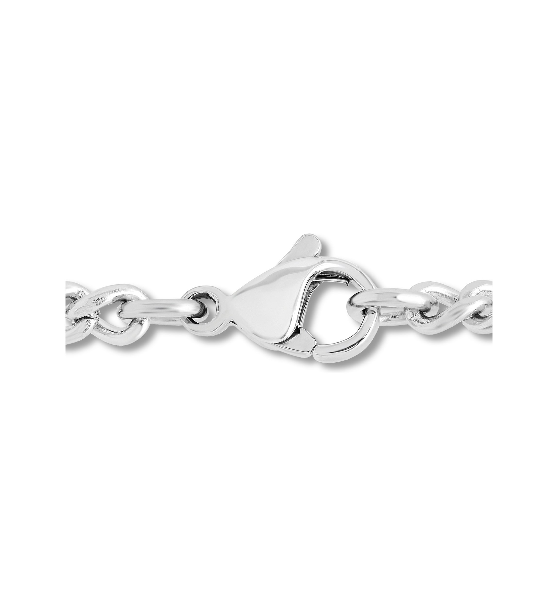  Diamond Accent Beveled Cross Pendant Necklace in Stainless Steel