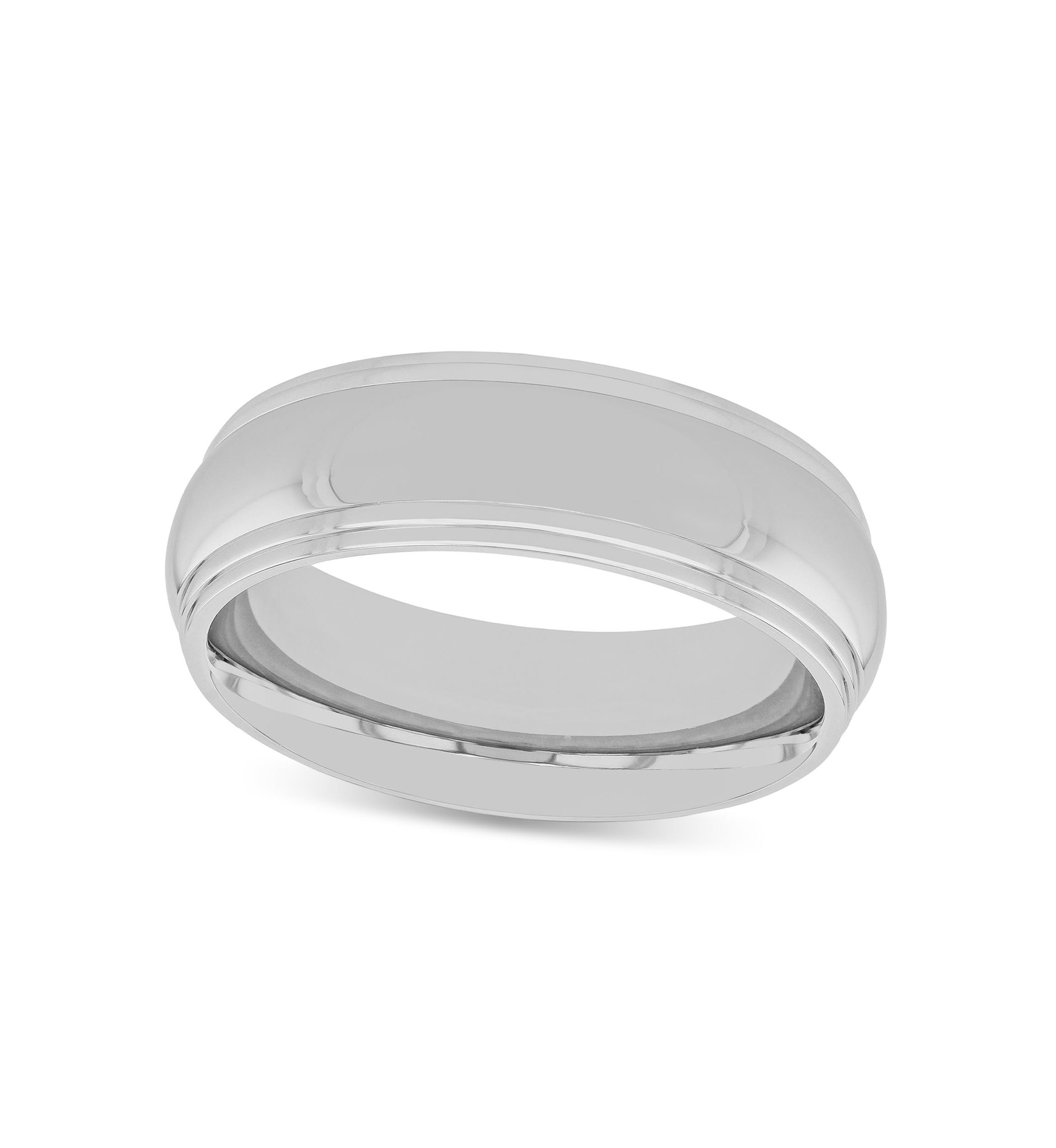Domed 8mm Band in Stainless Steel