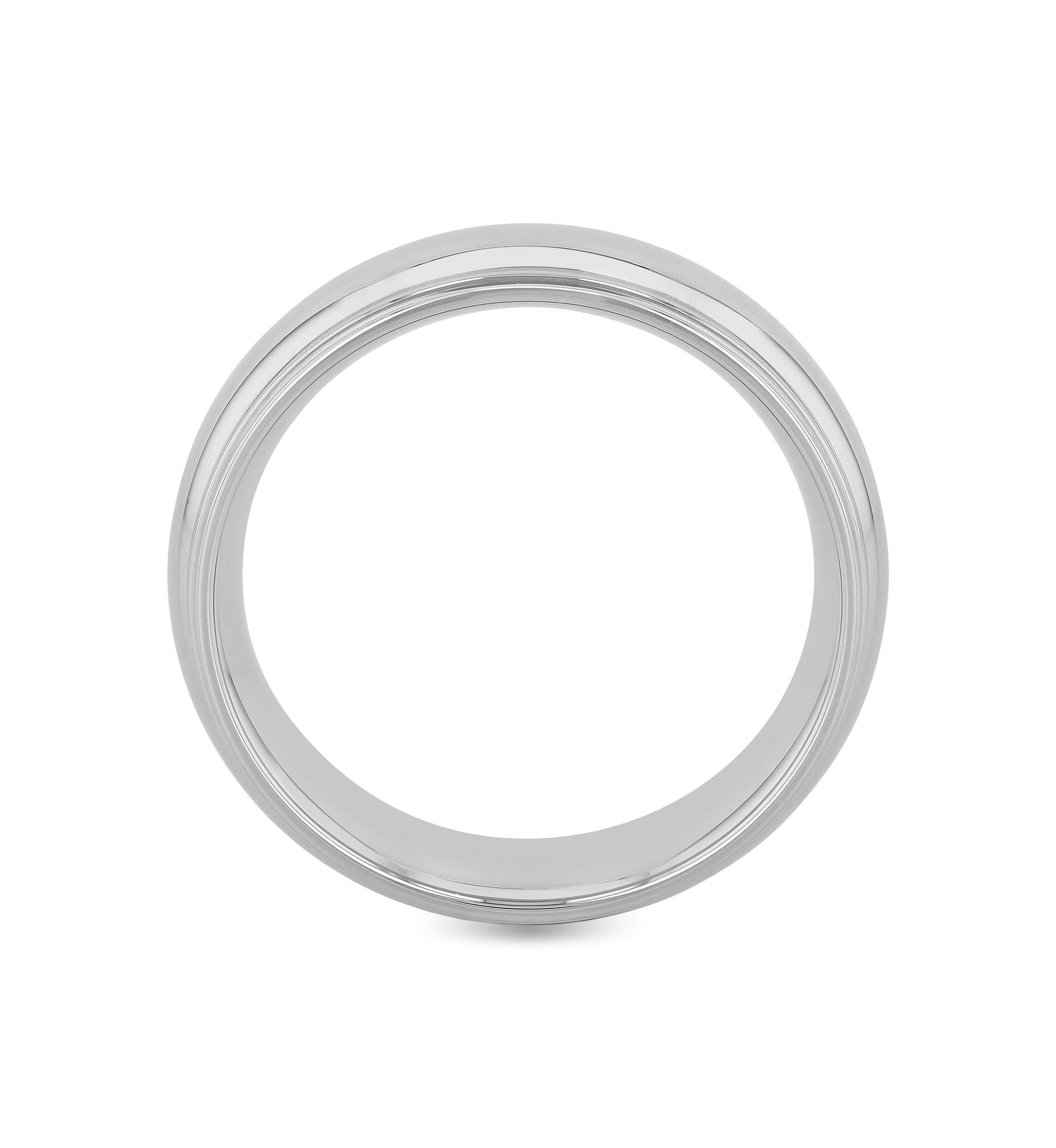 Domed 8mm Band in Stainless Steel