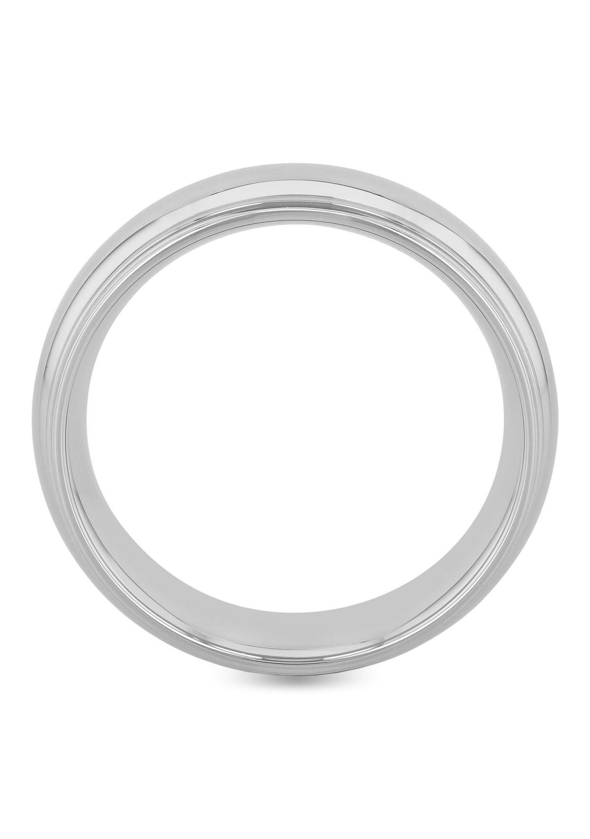 Domed 8mm Band in Stainless Steel