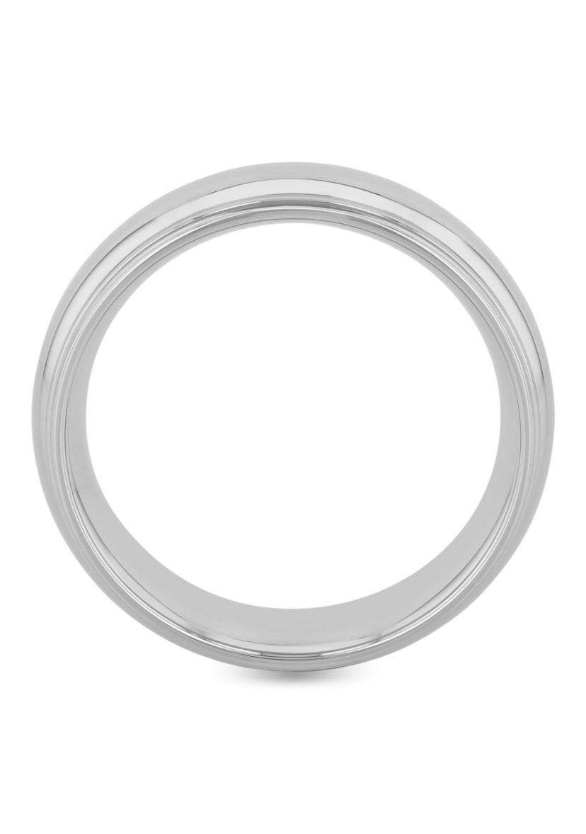 Domed 8mm Band in Stainless Steel