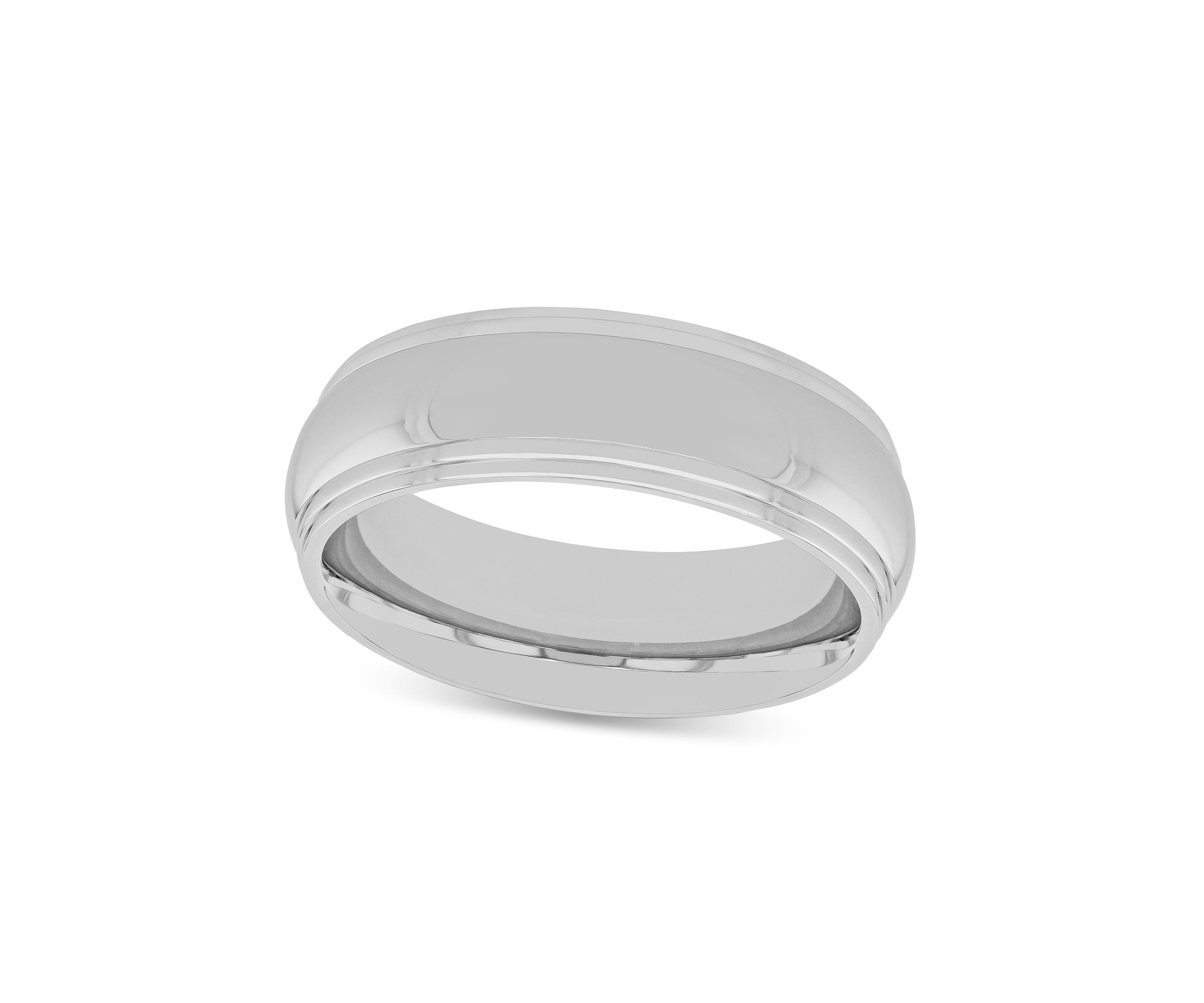 Domed 8mm Band in Stainless Steel