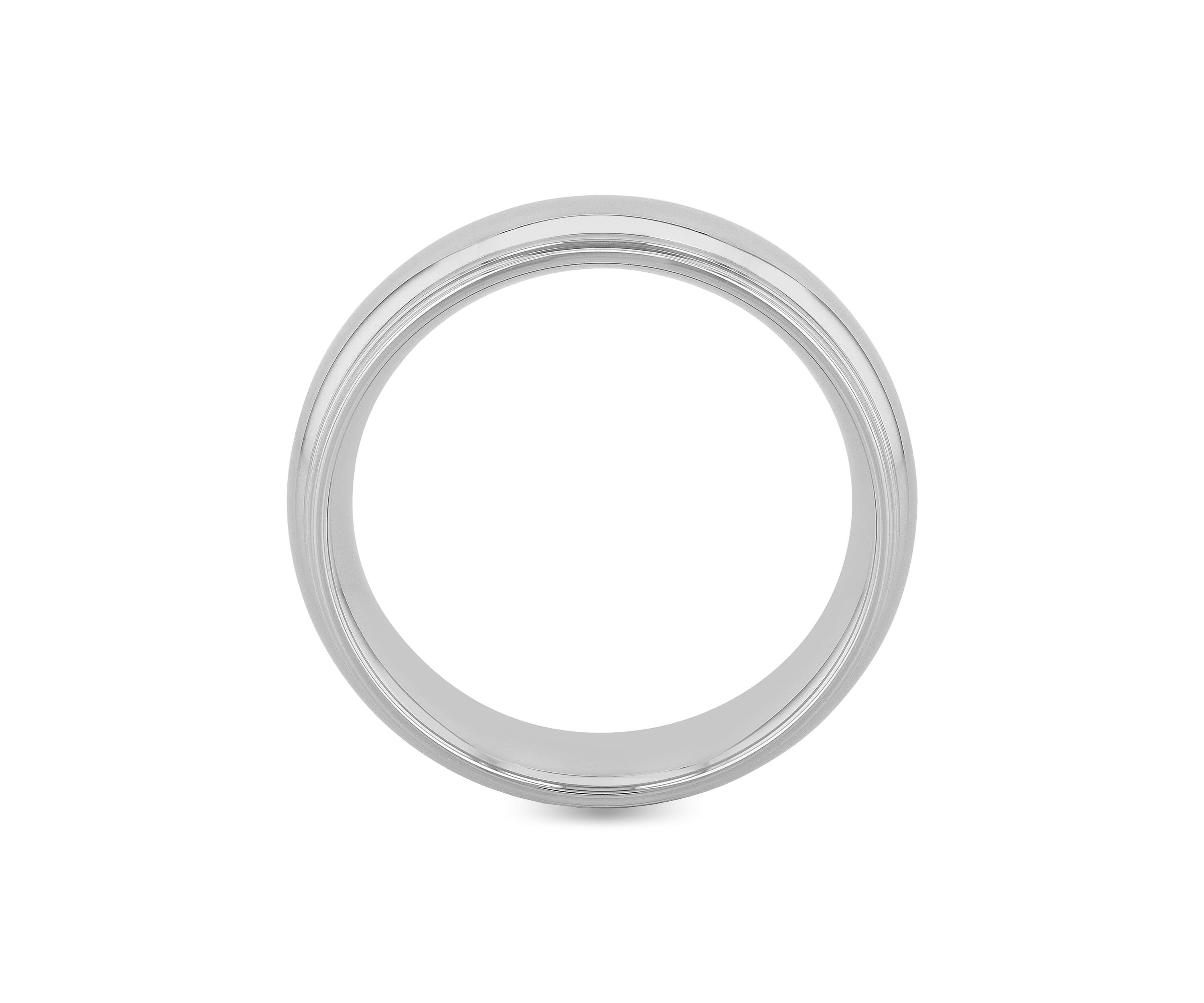 Domed 8mm Band in Stainless Steel