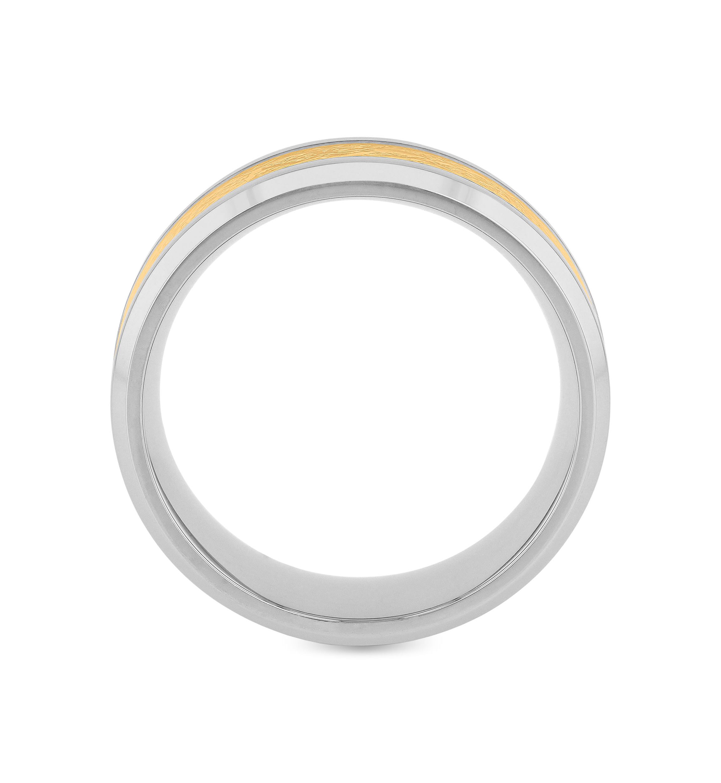 Gold-tone Inlay 8mm Band in Stainless Steel