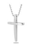 Light Cross Pendant Necklace in Stainless Steel