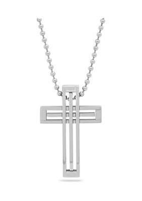 Cross Pendant Necklace in Stainless Steel