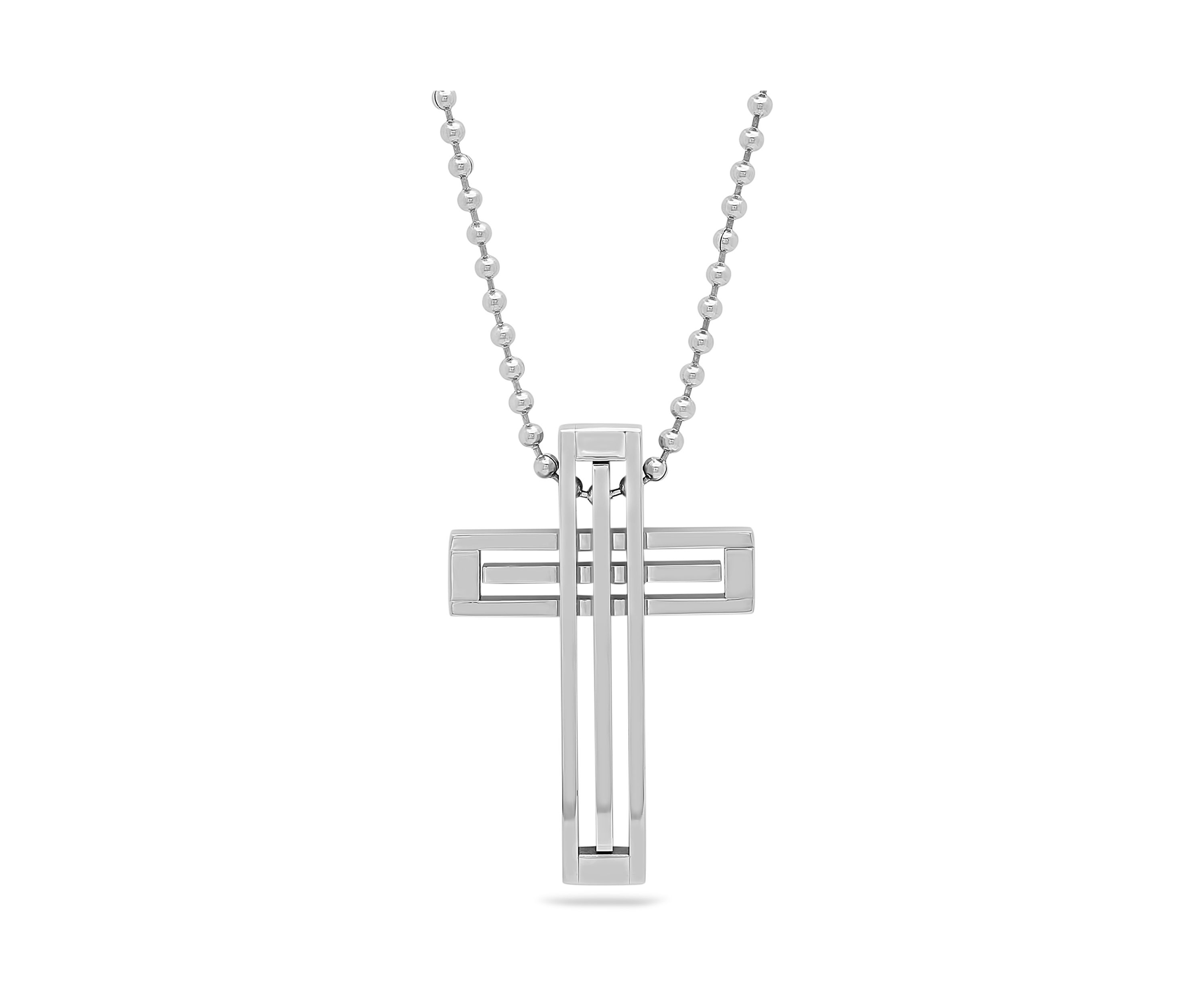 Cross Pendant Necklace in Stainless Steel
