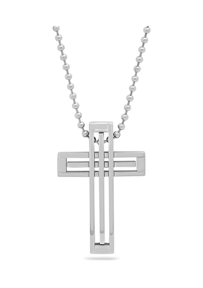 Cross Pendant Necklace in Stainless Steel