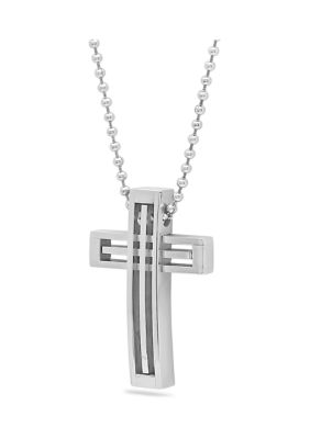 Cross Pendant Necklace in Stainless Steel