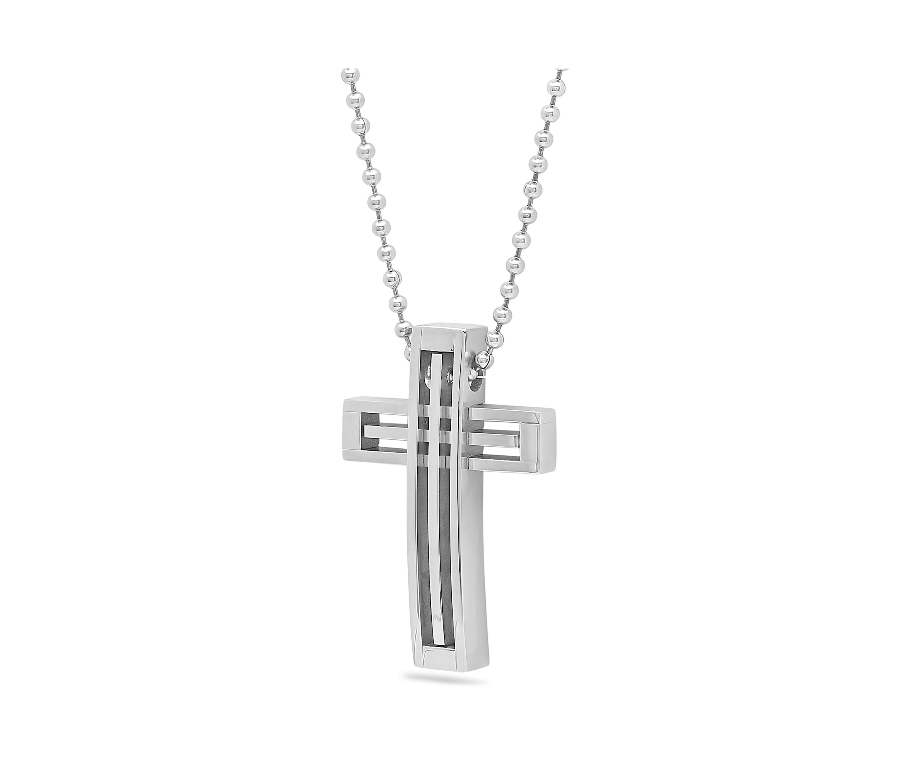 Cross Pendant Necklace in Stainless Steel