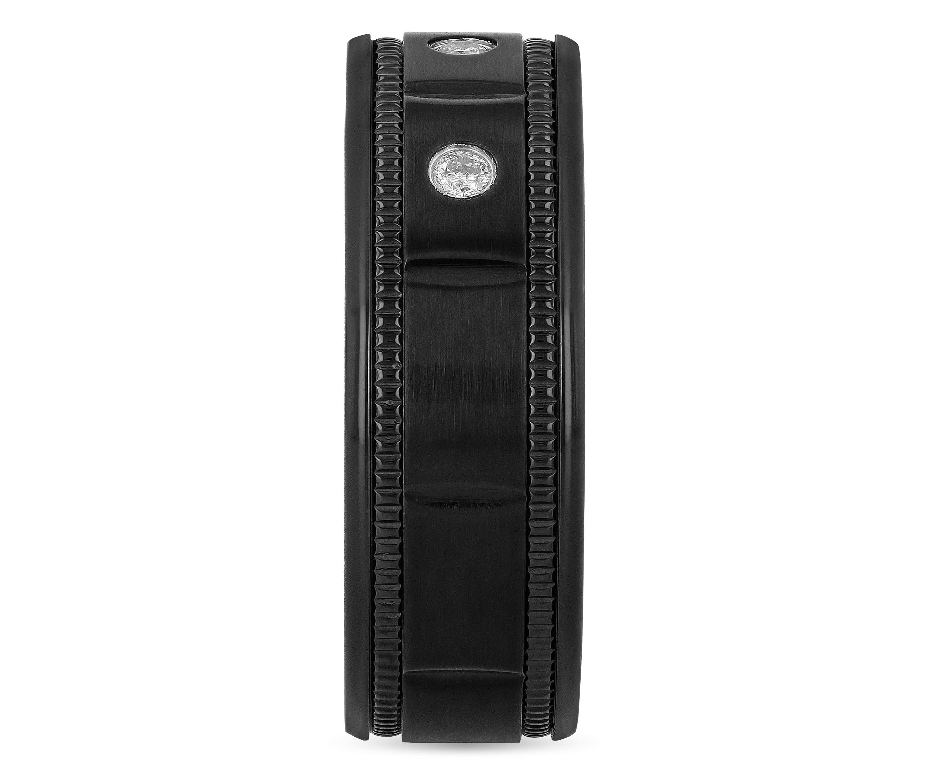 0.10 c.t.t.w Diamond 8mm Band in Stainless Steel