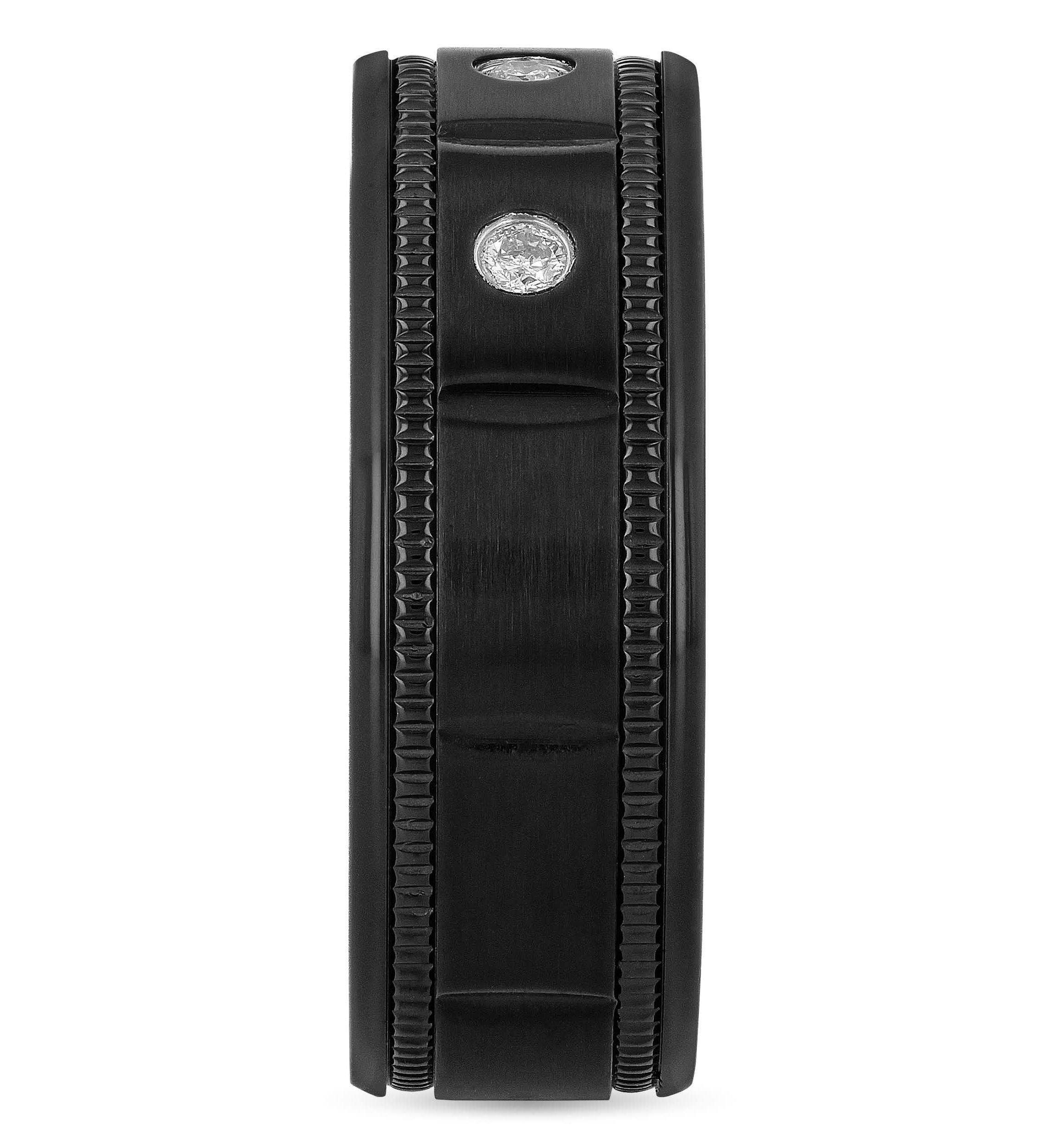 0.10 c.t.t.w Diamond 8mm Band in Stainless Steel