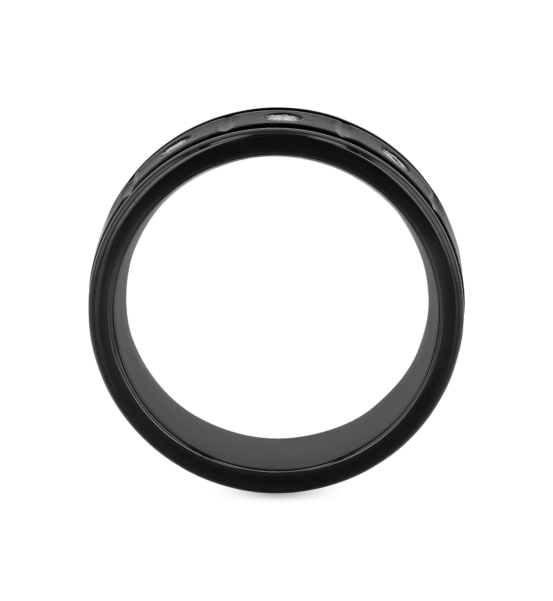 0.10 c.t.t.w Diamond 8mm Band in Stainless Steel