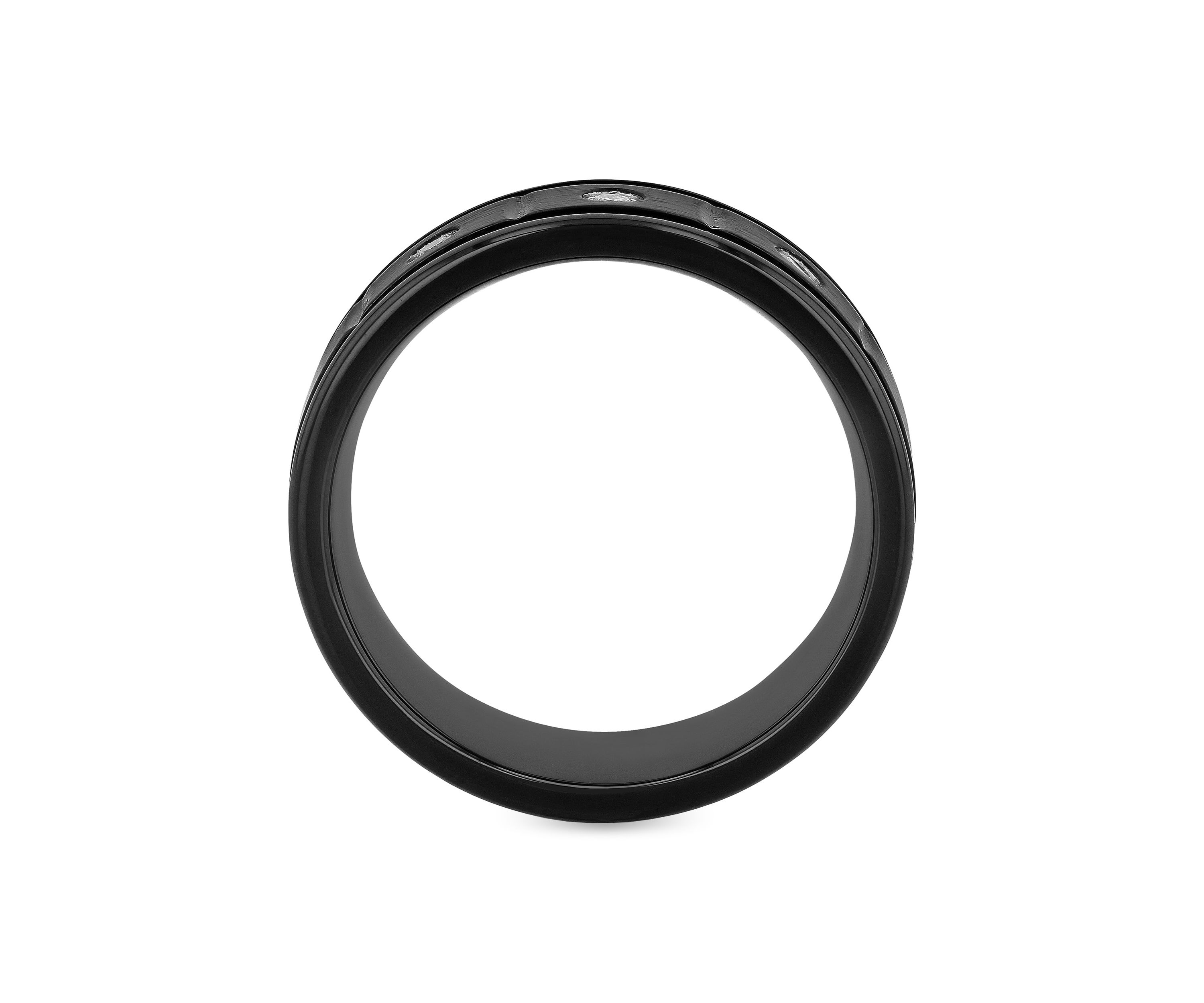 0.10 c.t.t.w Diamond 8mm Band in Stainless Steel