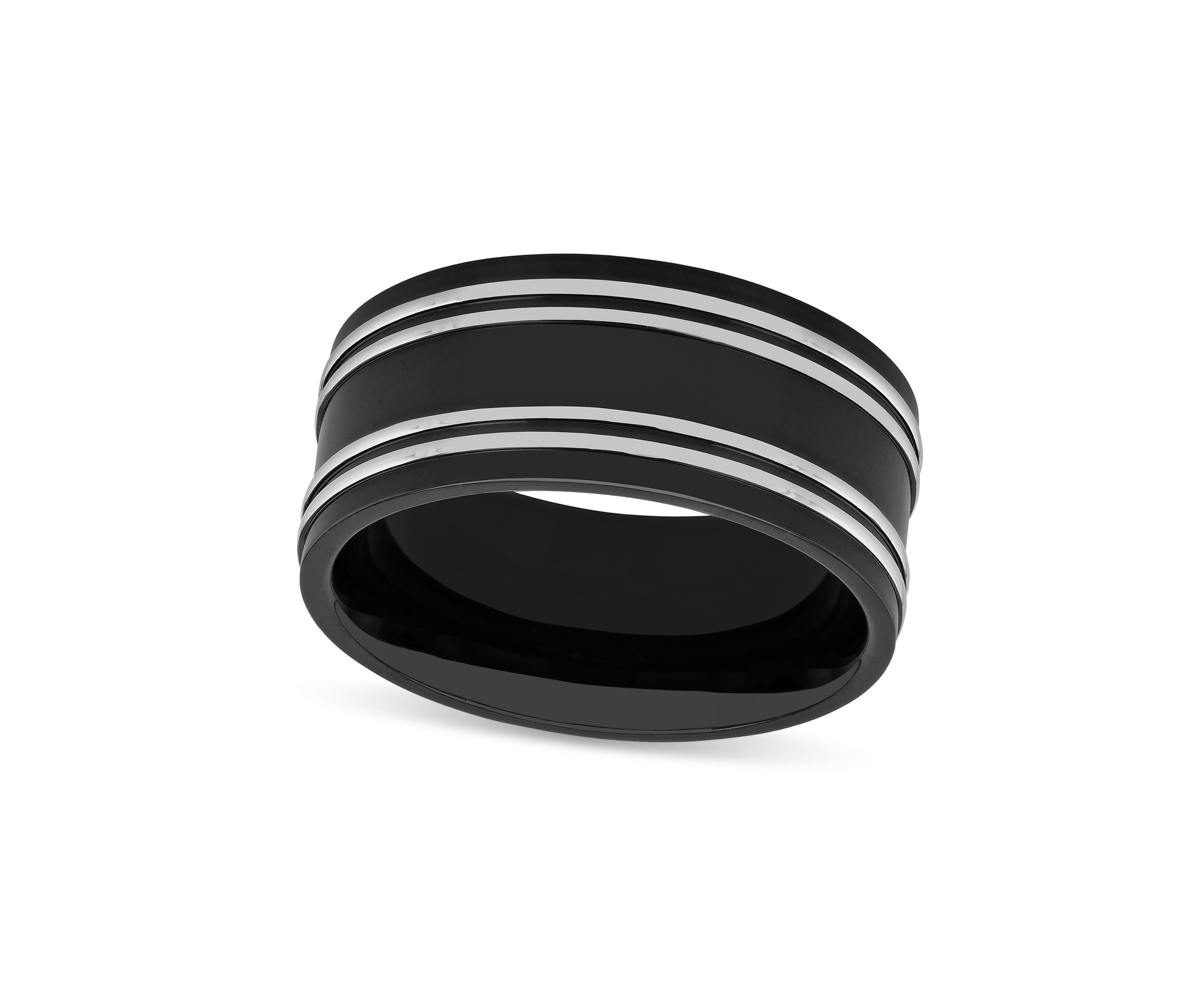Stripe 10mm Band in Two-tone Stainless Steel