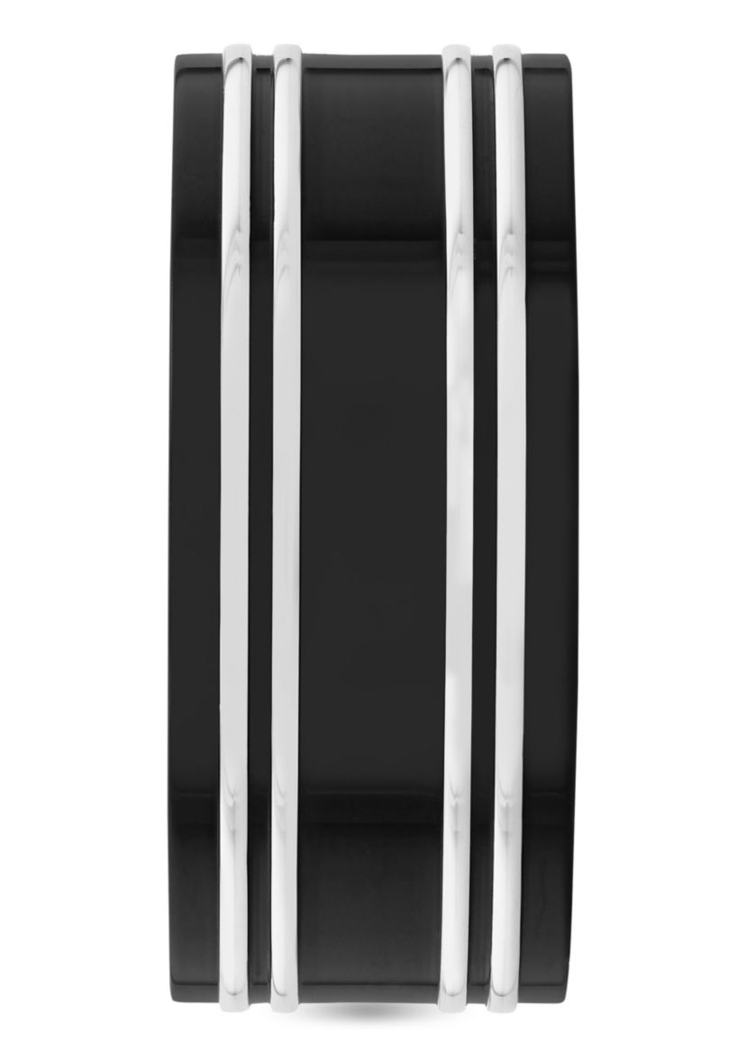 Stripe 10mm Band in Two-tone Stainless Steel