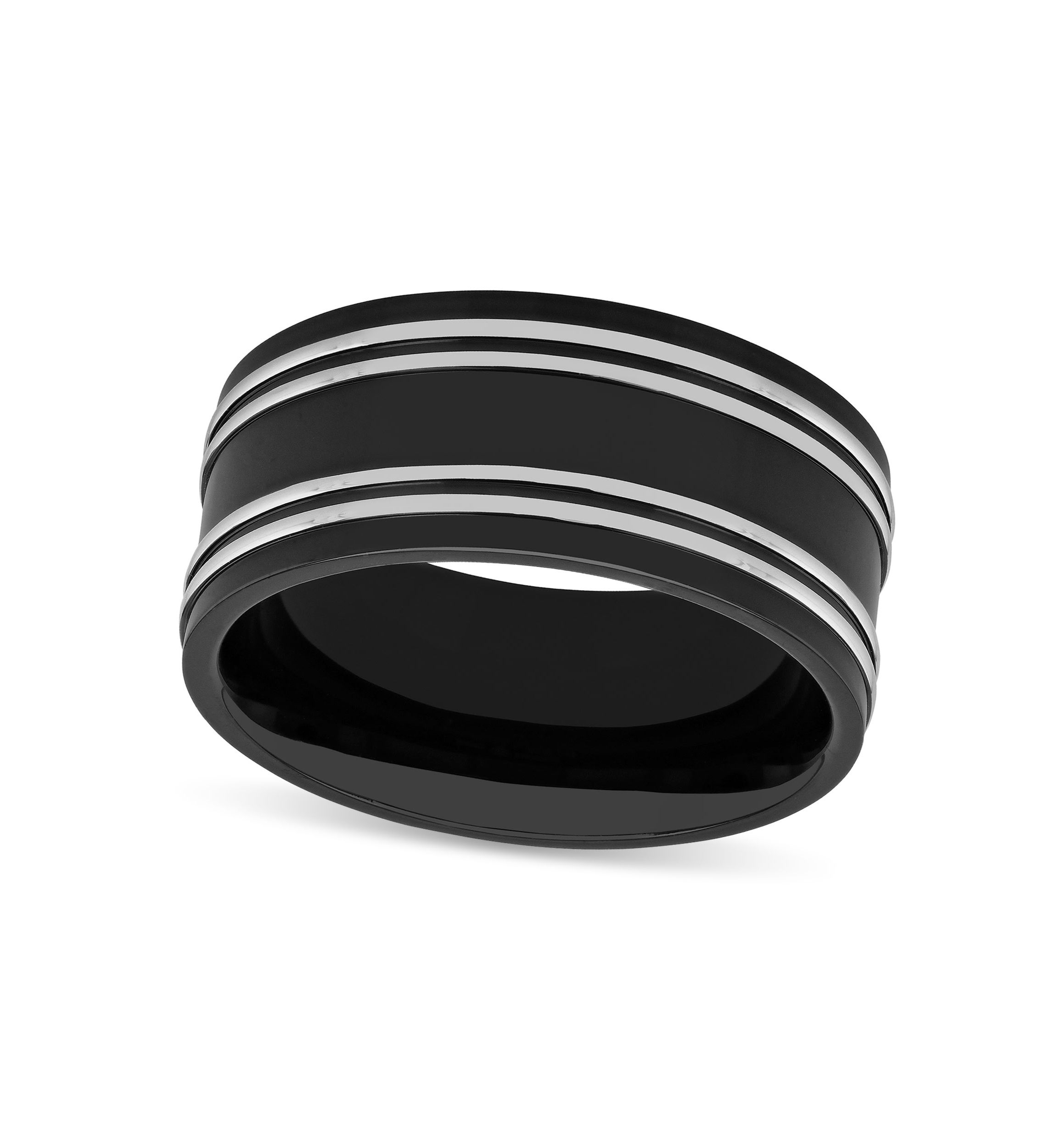 Stripe 10mm Band in Two-tone Stainless Steel