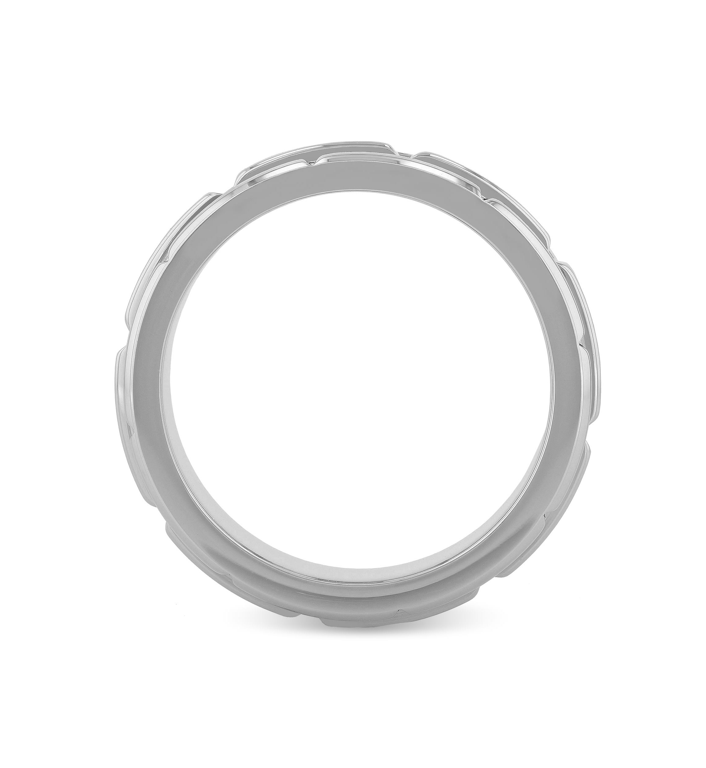 Brick pattern 8mm Band in Stainless Steel
