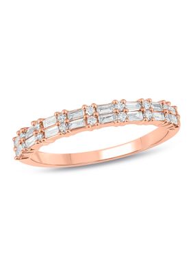 Belk & Co 1/4 ct. t.w. Diamond Anniversary Band Ring in 14K Rose Gold, 6