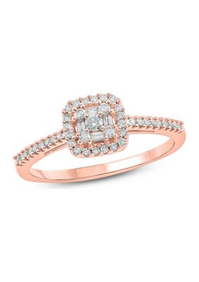 Belk & Co 1/4 Ct. T.w. Diamond Fashion Ring In 10K Rose Gold