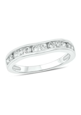 Belk & Co. 1/2 ct. t.w. Diamond Twist Ring in 10k White Gold | belk