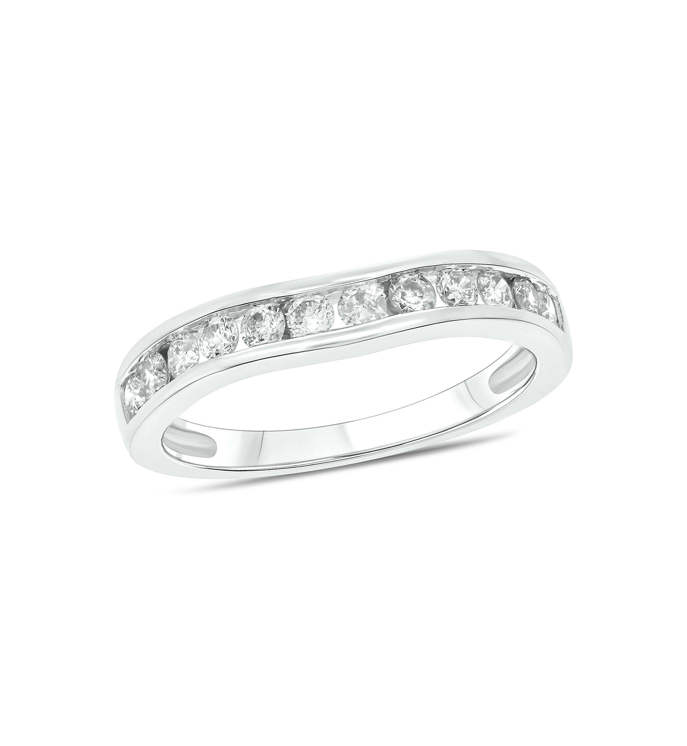1/2 ct. t.w. Diamond Anniversary Band Ring 14k White Gold
